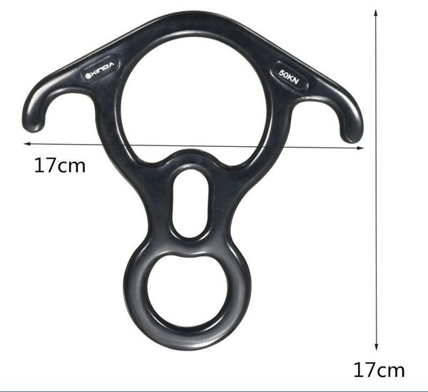 

xinda outdoor aluminum magnesium alloy rock climbing 8 word ring 50kn ox horn hoop abseiling device downhill slow down descender