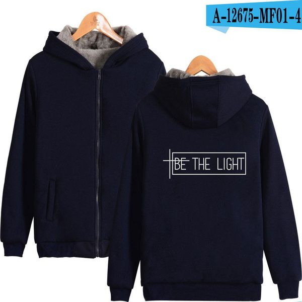 

real hasta la muerte be the light sweatshirts women men hoodies hooded zipper streetwear harajuku hip pop fleece thicken clothes, Black