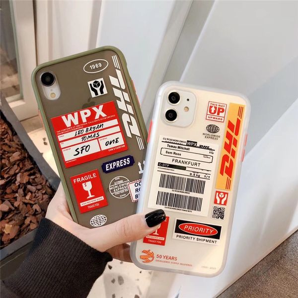 

Для Iphone 11 Pro Макс случай смешного CASETiFY билет DHL прозрачной Мода мягкого мобильного