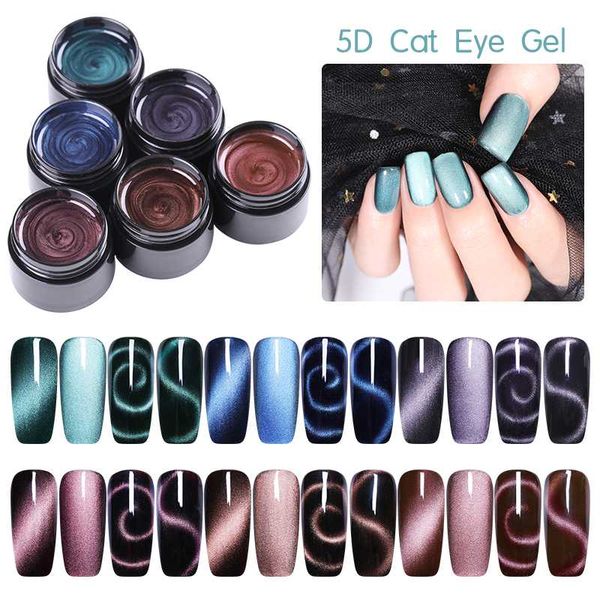 

lemooc 5ml magnetic 5d cat eye uv gel nail polish magnet laser nail art varnish starry sky effect soak off uv gel lacquer, Red;pink