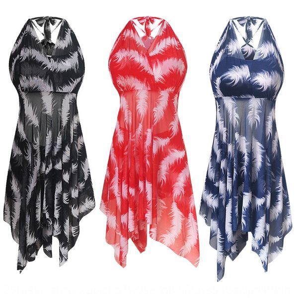 

gbbjx xingjia scarf sling swim chengmei split swimsuit women's belly-covering slim conservative two-piece set scarf suspender printed s, White;black