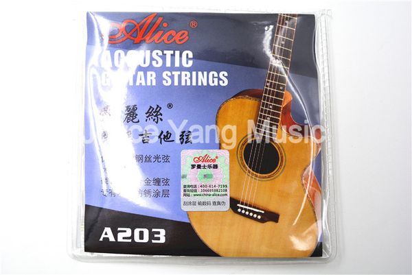 

alice a203-sl acoustic guitar strings phosphor bronze color alloy wound strings 1st-6th strings wholesales
