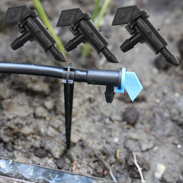 

500pcs pack 4l 8l 16l h flag drip emitters outlet barb micro tubing drip irrigation fittings take apart dripper n206