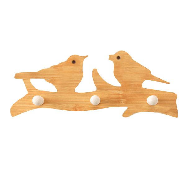 

cute wooden wall-mounted hooks sticky hanging storage organizers hanger holder hook decoration gancho inox