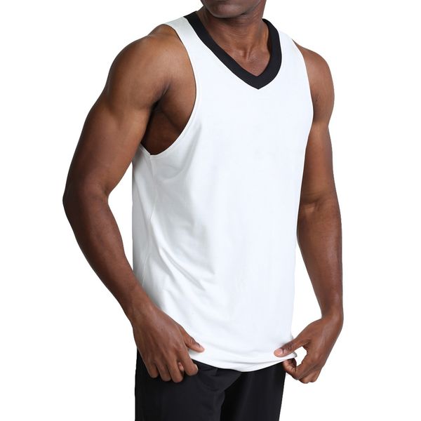 

tank men fashion summer new style bodybuilding muscle sport men quick-drying musculation sleeveless fitness clothing, White;black