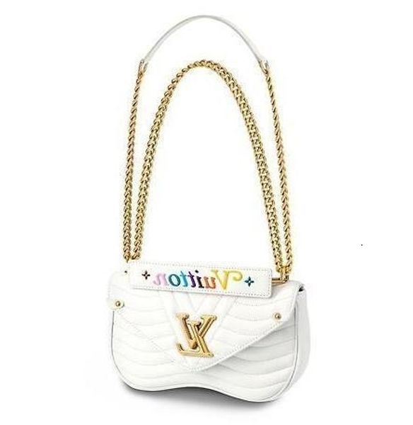 

m51945 new wave chain bag mm white real caviar lambskin le boy chain flap bag handbags shoulder messenger bags totes