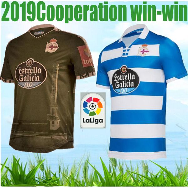 

19 20 deportivo la coruna football shirt camisetasdefÃºtbolroberpierexpositojuanfrandiegorolancartabia2019 2020 football shirt, Black;yellow