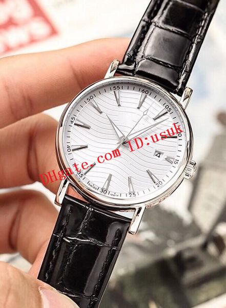 

new version 3 style luxury watch new aquaterra co-axial leather strap black dial 41mm automatic mens fashion men watches, Slivery;brown