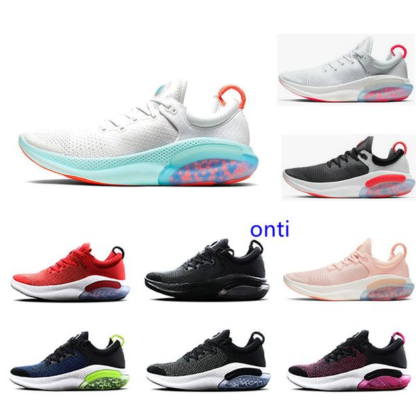 

2020 platinum tint black white joy run knit fk mens ride running shoes racer blue university red cushioning light men sports women sneakers