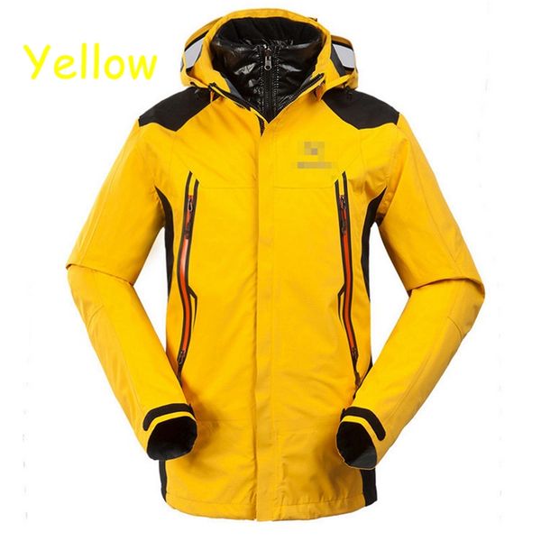 

men winter waterproof hood fish thermal warm plus size trekking hiking camp ski climb 3in1 detachable coat outdoor jackets, Blue;black