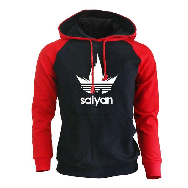 

men's hoodies anime dragon ball z super saiyan sweatshirt 2019 new raglan hoody autumn winter men's sportswear hoodie, Black