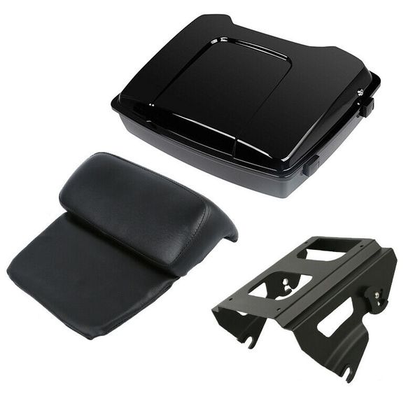 

motorcycle 5.5" razor pack trunk backrest solo mounting rack for touring road street electra glide flht flhr fltrx 09-13