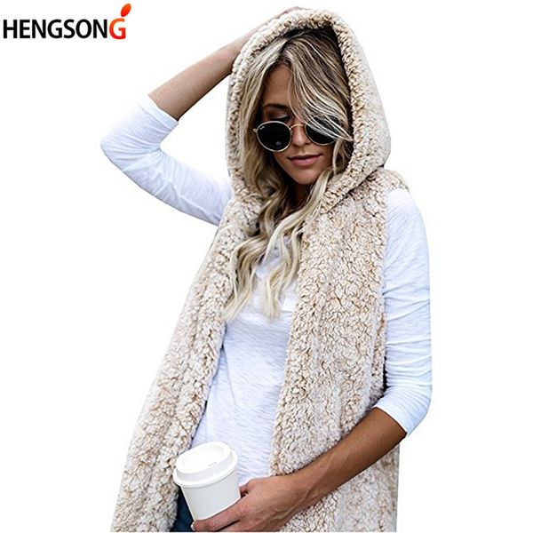 

winter coat jacket women's vest fashion sleeveless hooded pocket cashmere vest female cashmere cardigan women, Black;white