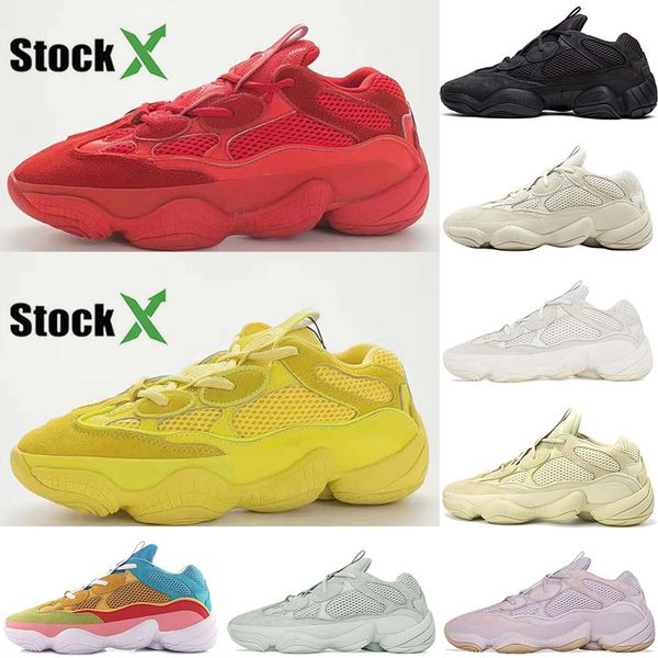

soft vision 500 stone bone white running shoes mens womens super moon yellow utility black blush salt kanye west designer sports sneakers