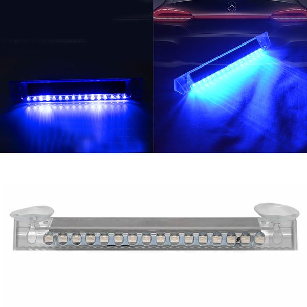 

durable 16 leds universal emergency warning light easy install alarm solar powered truck strobe flashing signal car supplies abs