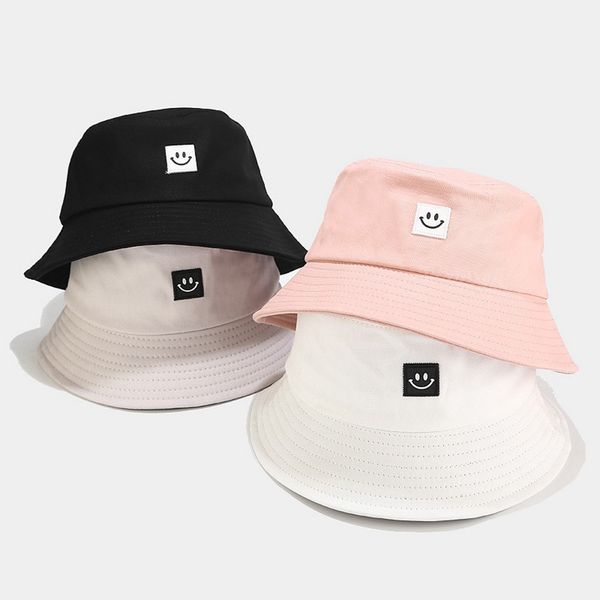 

горячая продажа bucket hat взрослый мужской czapki женщины мужчины улыбайтесь печать muts рыбак hat casquette солнцезащитный на открытом воз, Blue;gray