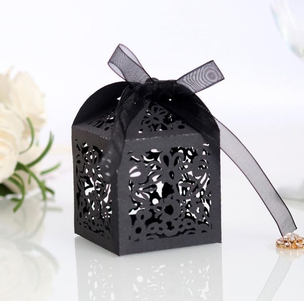 

50pcs fancy flower cutting hollow candy boxes gift box for baby shower baptism birthday first communion christening party decor
