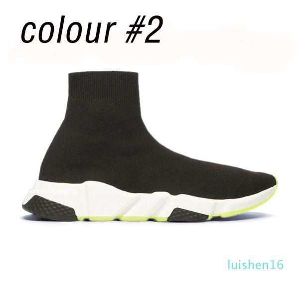 

2019 speed trainer socks shoes for men women triple black white red casual shoes fashion designer sneakers ankle boot l16