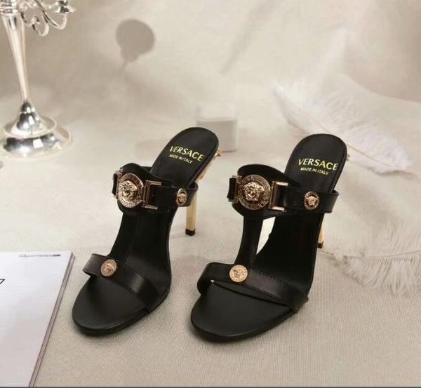 

Summer new european and american red black blue tran parent peep toe andal hallow mouth and buckle 6 8cm high heel 35 41 no box