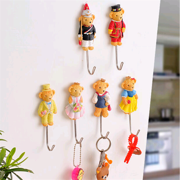 

creative british bear multi-function stainless steel hook environmental protection various styles