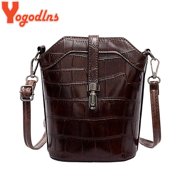 

yogodlns роскошных bucket женщин sling сумка с замком девушка ins популярной crossbody посланник сумки vintage style сумочка кошелек