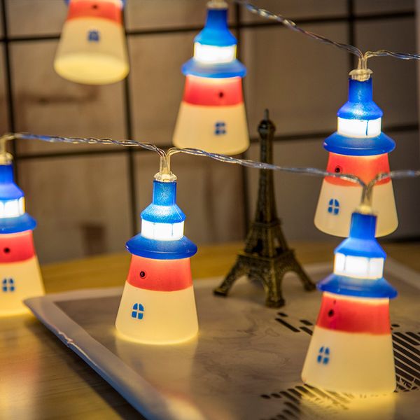 

1.5m 10led 3m 20led string lights indoor light string decoration lighthouse led fairy light 1 pc