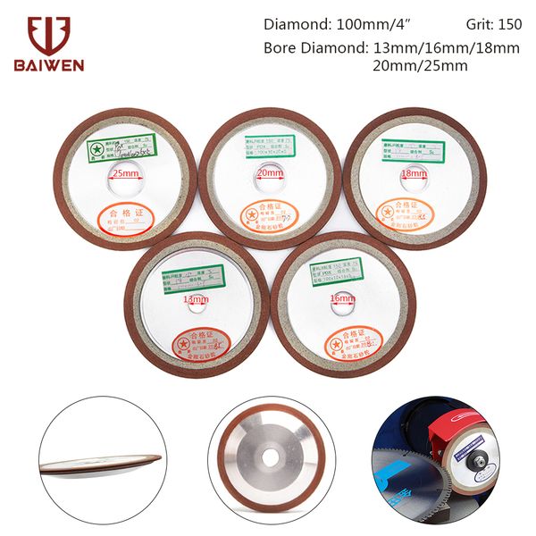 

100mm diamond grinding wheel disc cutter blade sharpener grit150 f carbide metal cutter tool alloy milling grinder accessories