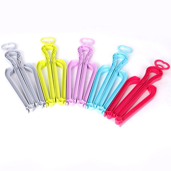 

5 pcs folding heart stretcher plastics knee high holder hanger shoes clip stand boot support organizer storage rack women, White;pink