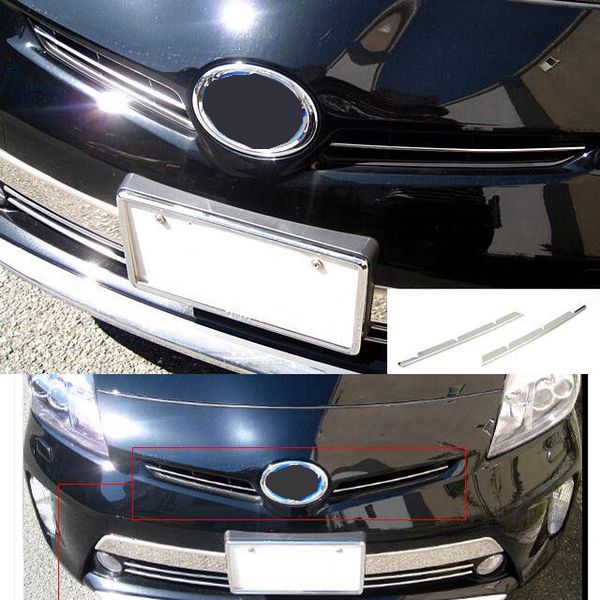 

sus304 stainless front grill trim upper car styling cover accessories for toyota prius zvw30 2012-2016