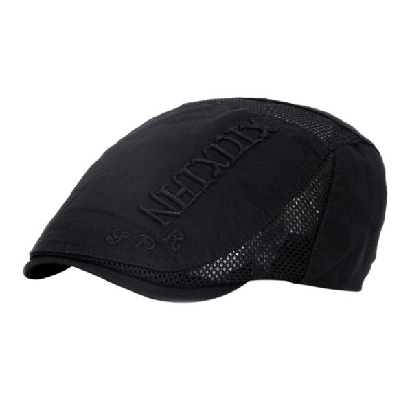 

outdoor men women golf hat breathable forward hat men's visor beret thin section ladies duck tongue cap, Black;white