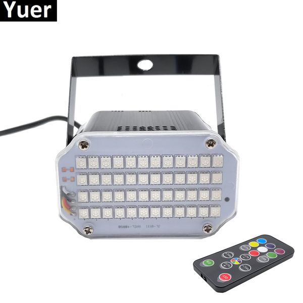 

Aluminium Shell 48 LED Brighter DJ Disco Sound Activated Laser Projector Strobe Flash RGB Stage Lighting Effect Lamp Music Light