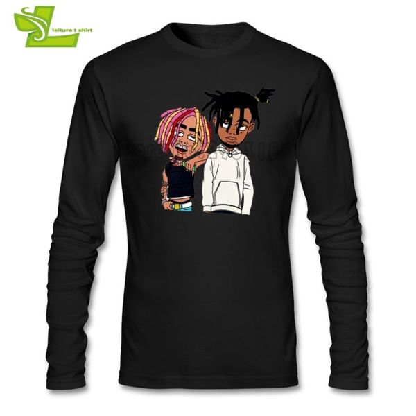 

smoke lil and xxxtentacion t shirt new simple tshirts casual t-shirts man long sleeve crew neck teenboys top, White;black