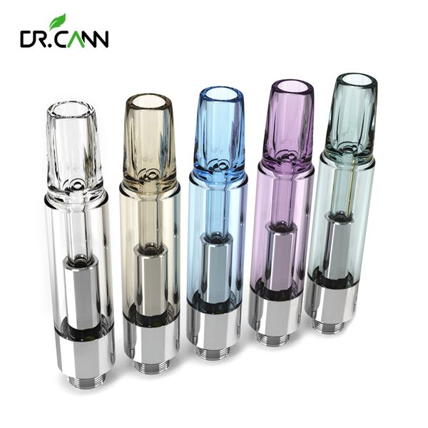 

Dr.Cann Gina .5ml/1.0ml Ceramic Coil Vape Cartridges 1.2ohm For Thick Oil Press-In Bottom Filling Fit 510 Thread Vape Battery