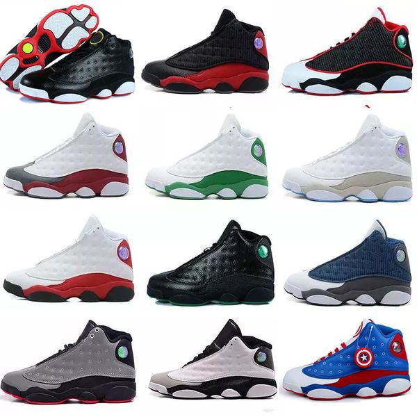 

wholesale new shoes 13 xiii 13s men women basketball shoes 13 bred hologram white black grey teal sports sneakers