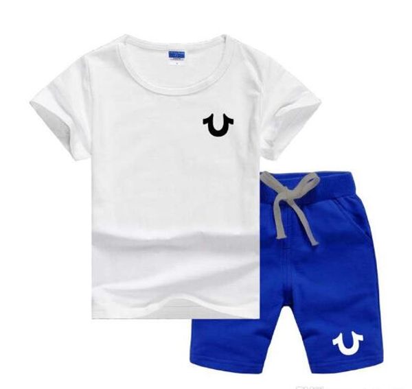 

U Logo Luxury Design Baby Boy Девочек Одежда Набор С Короткими Рукавами Топ Брюки 2 Шт. Наряды Дети Bebes Одежда Детские Спортивные Костюмы