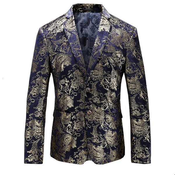 

2019 fashion new men casual trend flower pak /man slim past blazers jacket flower print pak, White;black