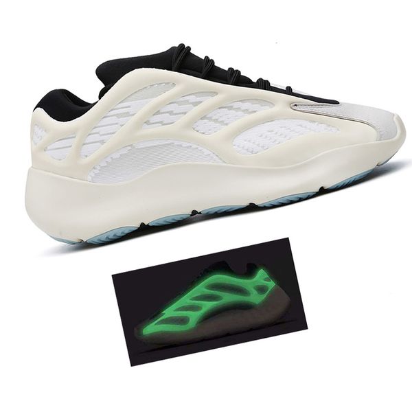 

designer luxury kanye 380 v3 azael 700 carbon blue men women kanye west running shoes trainer black angle sneak851c#