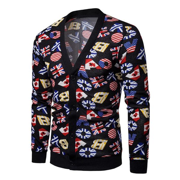 

casual sweater men long sleeve sweater v neck button cardigan autumn coat outwear pull homme soft and comfortable wear, White;black