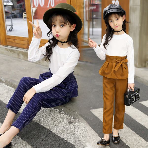 3-14Years Fashion Baby Girl Clothes Long Sleeve Cute Outfits Set