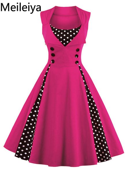 

s-4xl women robe retro vintage dress 50s 60s rockabilly dot swing pin up summer party dresses elegant tunic vestidos casual, Black;gray