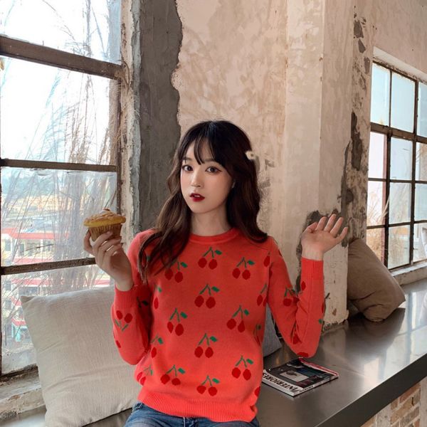 

vintage pullover sweater long sleeve female knitted jumper autumn oversize casual ladies overalls y3, White;black