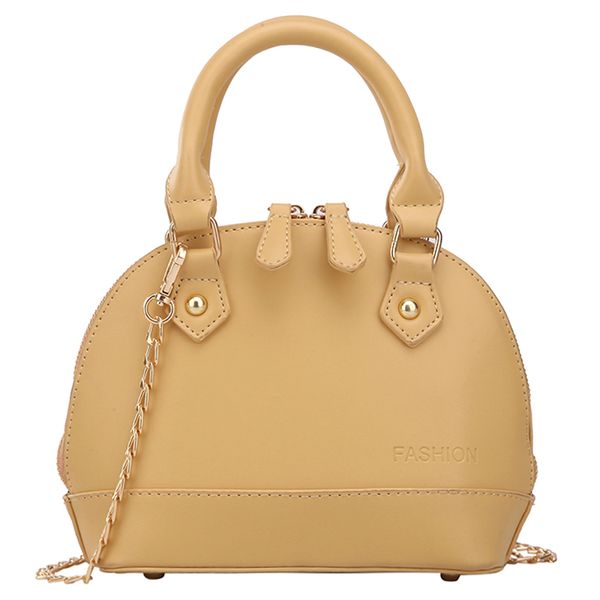 

elegant female tote shell bag 2019 summer new pu leather women's designer handbag chain shoulder messenger bag