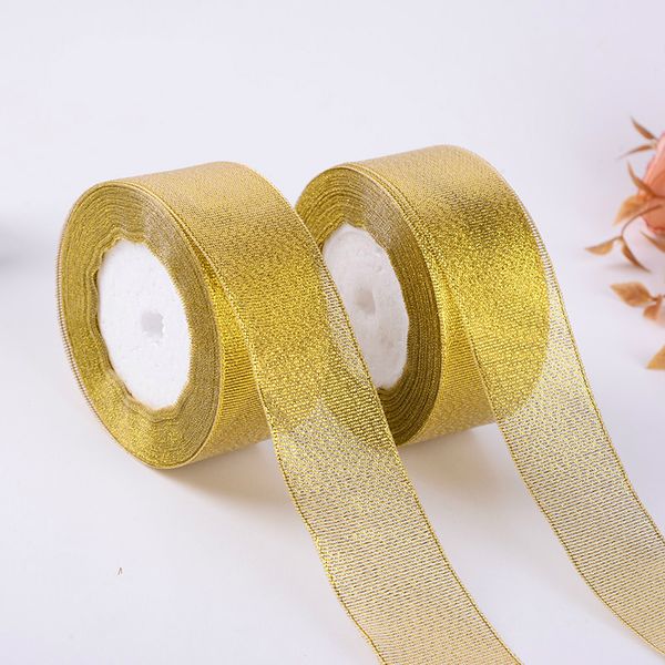 Caixa de presente envoltando a fita 4cm cor de ouro embalagem decoração multi cor casamento festa de aniversário decorativo DIY artesanato suprimentos