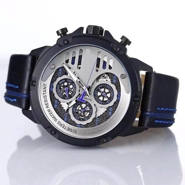 

wholesale tradition white solar soccer compass chronograph quartz deployment clasp prs516 men watch wristwatches mens watches, Slivery;brown