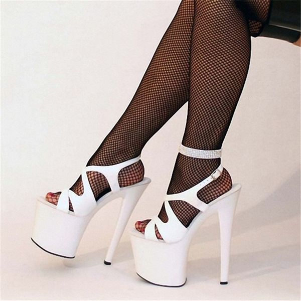 

fetish wedding 17cm super high thin heels female shoes open-toes ankle-buckle thick platform belt-buckle sandals summer, Black