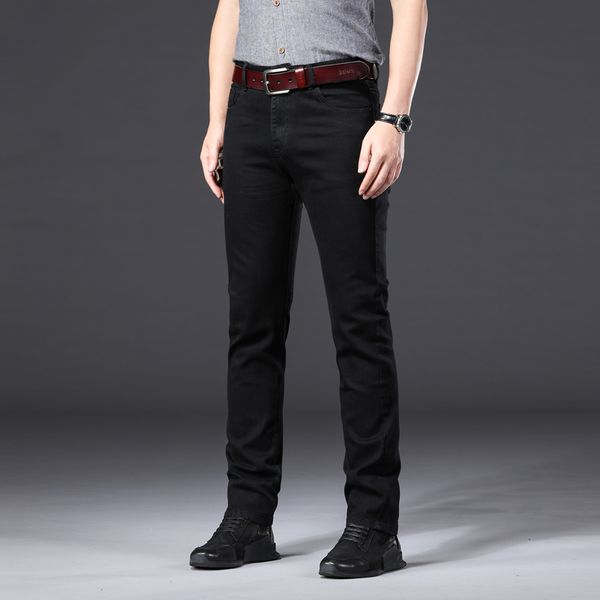 

black thin section of pure black men's plus-size loose, Blue