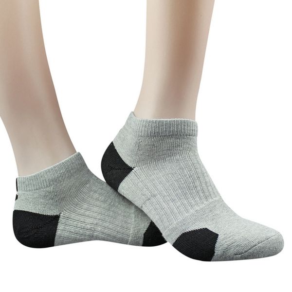 

outdoor sports socks cotton bicycle socks towel bottom badminton football running tennis, Black