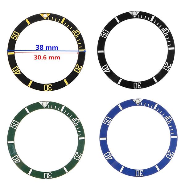 

shellhard 38mm ceramic bezel insert kit gmt automatic men's watch case wristwatch part 4 colors for skx 007 009 watches