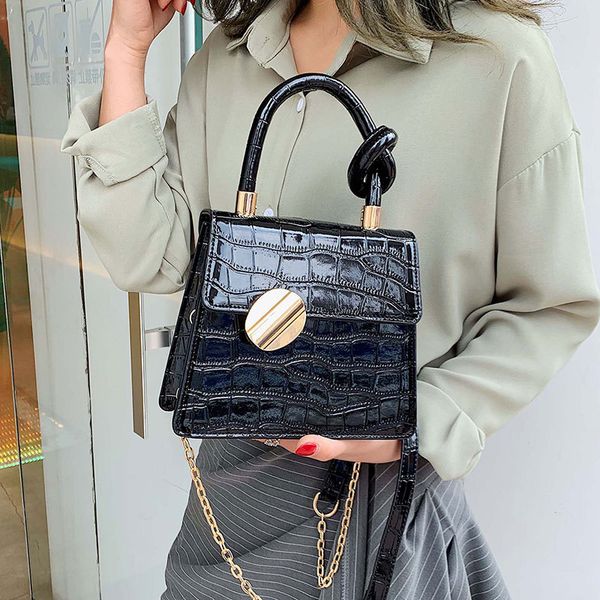 

new arrival bag 2020 new style korean-style women's bag crossbody fashion textured chain square sling