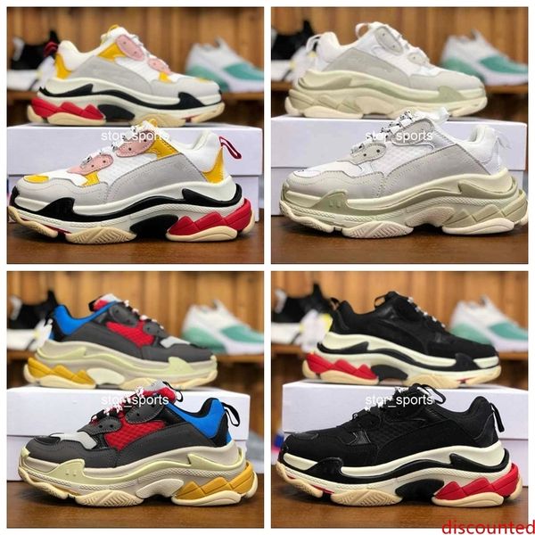 

fashion designer paris 17fw triple-s triple s sneaker desi luxury dad shoes for men's women beige black sports running shoes 36-45